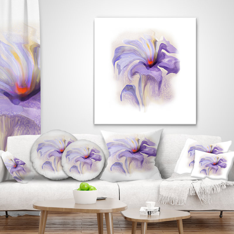 Coussin lombaire en aquarelle d’animal fleur