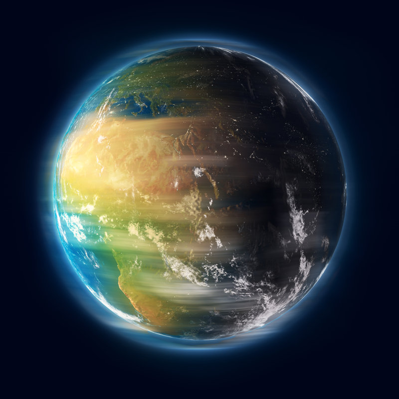 «Earth Turning» par Emarto - reproduction d'art sur toile tendue, L 12 po x H 12 po