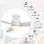 60'' Bato 3 - Blade LED Flush Mount Ceiling Fan with Remote Control and Light Kit Included-195380946