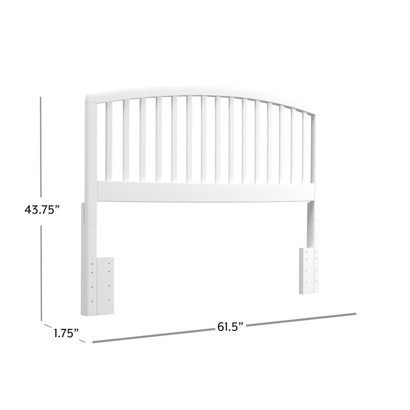 Brekke Solid Wood Headboard, Full/Queen, White