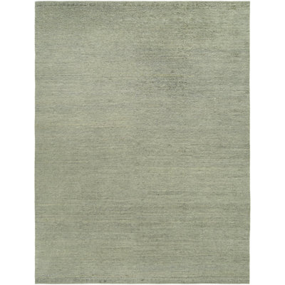 Herat Hand Knotted Wool Area Rug in Green