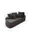 Canapé-lit 78,5 pouces en velours côtelé semi-circulaire 2-en-1, fauteuil inclinable avec coussins décoratifs et cinq coussins décoratifs-53036193-53036383