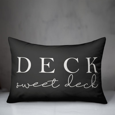 Textual Outdoor Throw Pillow