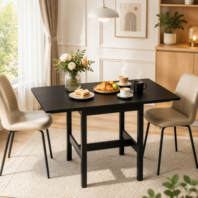 46.5" Folding Drop Leaf Dining Table with Pinewood Frame
