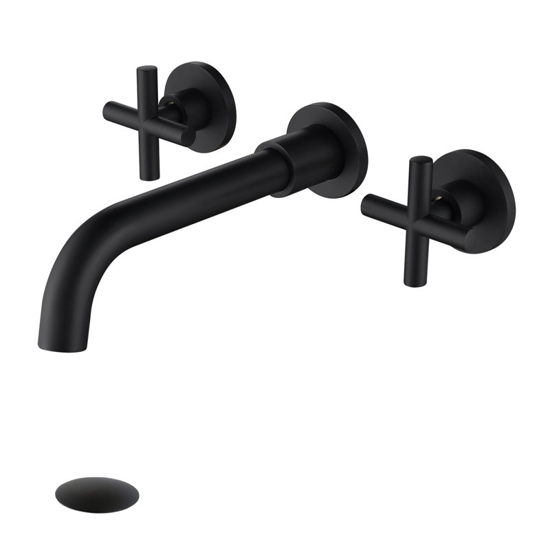 2-handle Bathroom Faucet, Without Drain Assembly, Matte Black