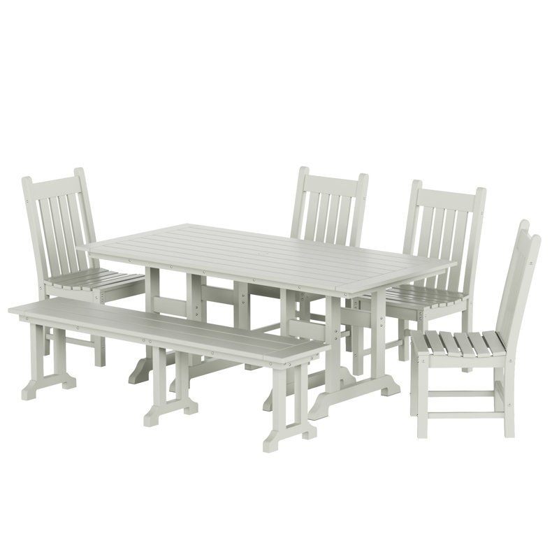 Ensemble de salle à manger rectangulaire pour 6 personnes 71 po Laguna, Sable
