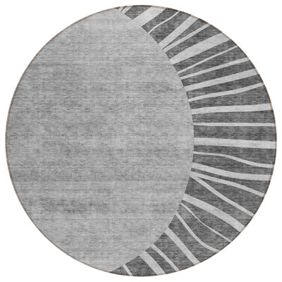 Washable Abstract Indoor / Outdoor Rug