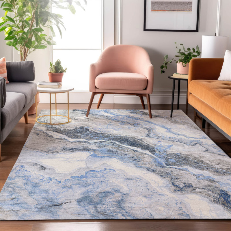 Premium Machine Washable Varroville AMF1709 Abstract Rug, Rectangle 10' x 14'