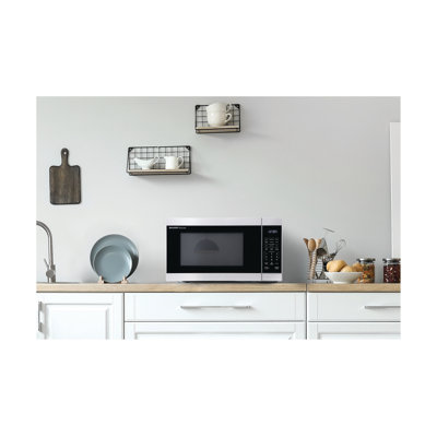 SHARP SMC1162KSC Carousel® Stainless Steel Countertop Microwave Oven, 1.1 Cu. ft., Auto-Cook & Defrost, Perfect for Small Kitchens, Dorms, Offices