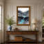 «Turquoise River Winding Through Gray Rocky Canyon», art mural-133557537