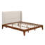 Lit plateforme Mid-Century en bambou avec tête de lit haute-1534054177