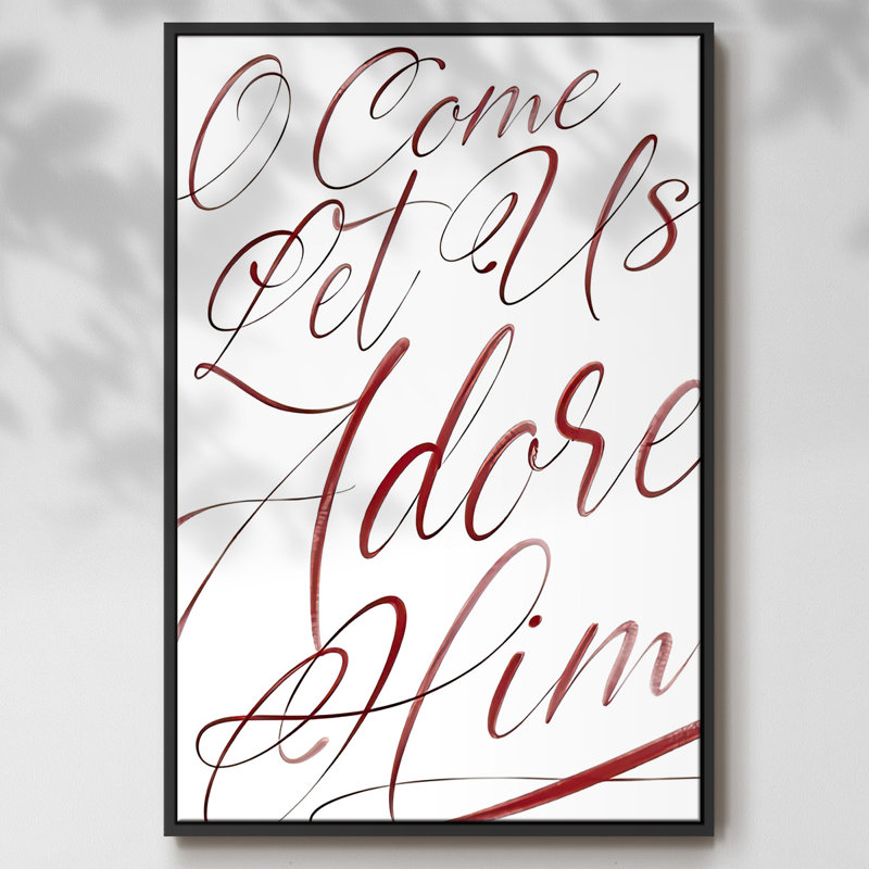 Toile tendue avec cadre O'Come, Cadre flottant noir, H 37 po x l 25 po x P 1,5 po, Rouge