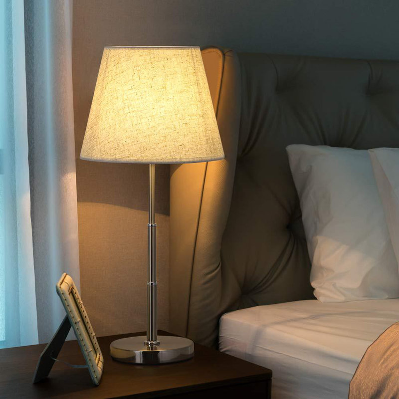 Lampe de chevet argentée 21,5 po Sangerville