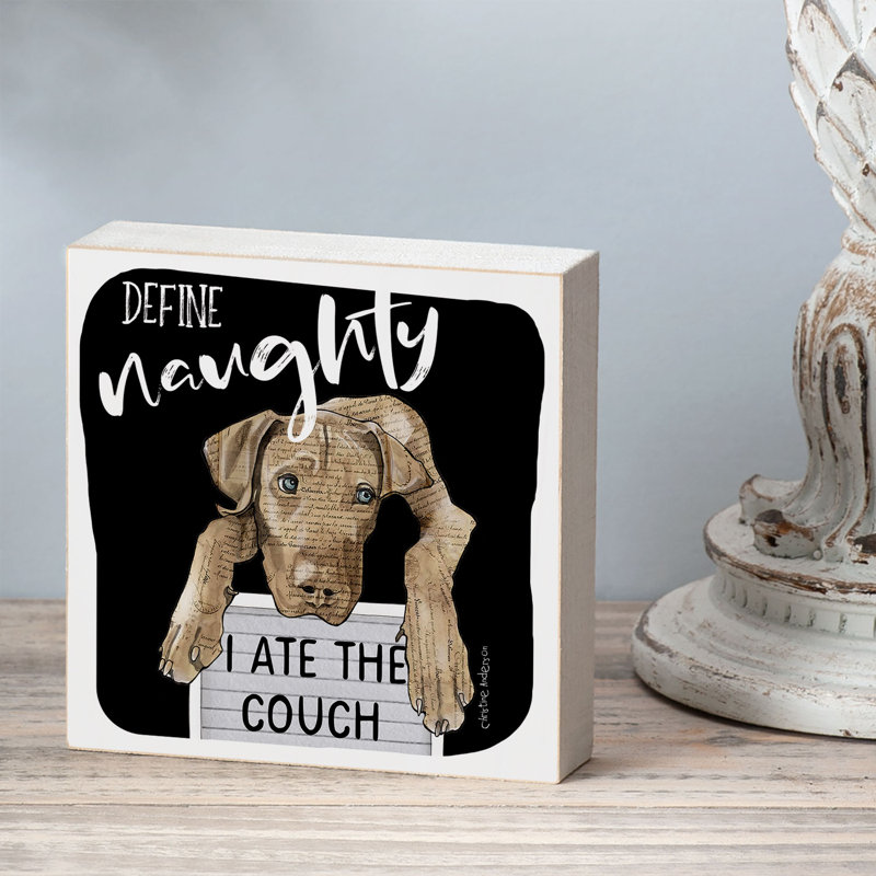 The Couch Freestanding Solid Wood Block Sign