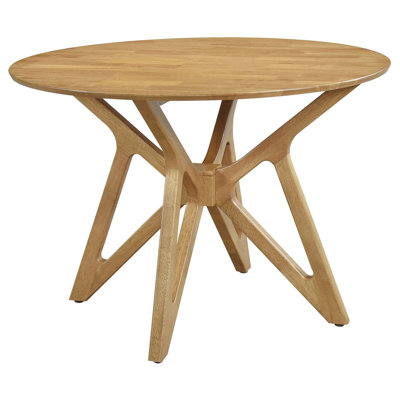 Table de salle à manger ronde contemporaine avec base géométrique