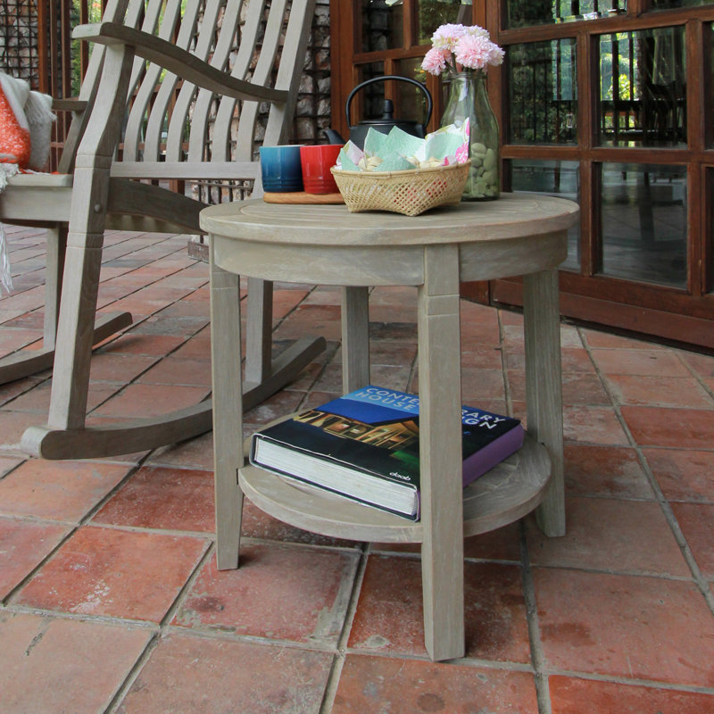 Sawyer 2-Person Teak Outdoor Seating Group, Weathered Gray