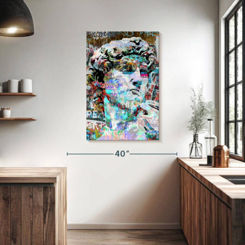 Leisha David Graffiti lourd, H 39 po x l 26 po