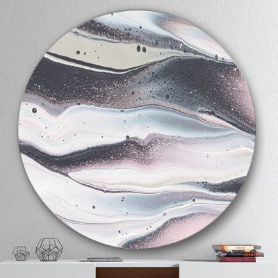 « circle marble ii », peinture sur cercle métallique