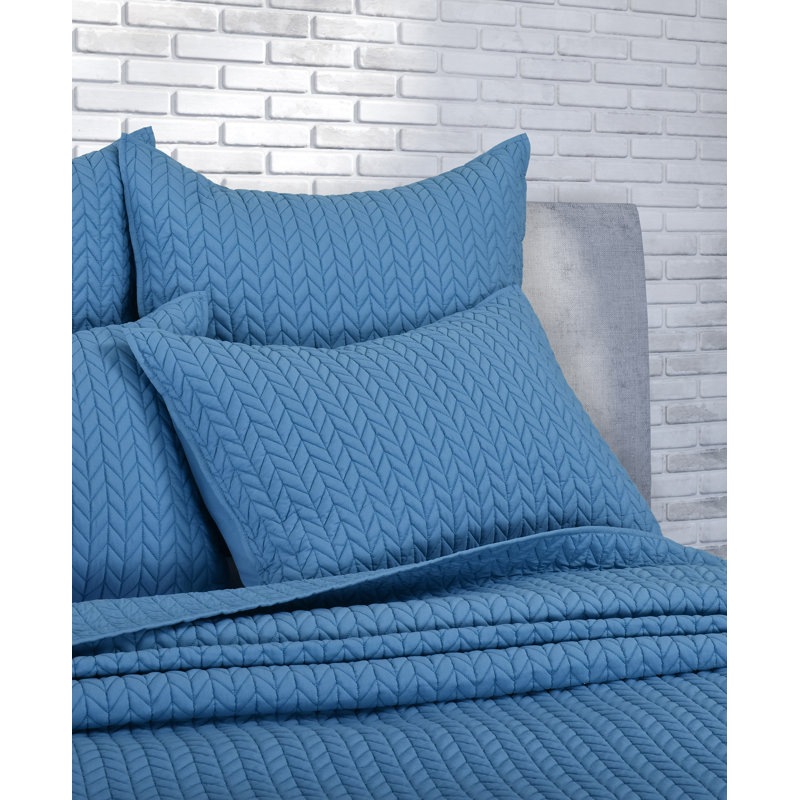 Chartreuse Polyester King Quilted Pillow Sham
