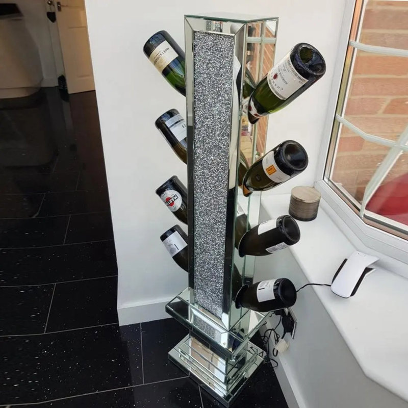 Porte-bouteilles de vin en argent flottant