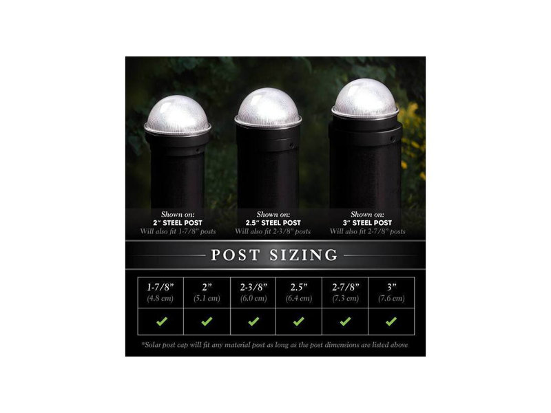 Capuchon de poteau solaire Classy Caps CH2233B Black Chainlink Summit
