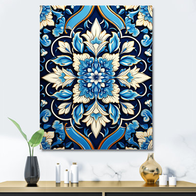 Motif abstrait abstrait bleu et blanc - tuile abstraite