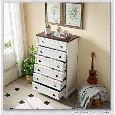 Commode moderne à 6 tiroirs, commodes pour la chambre à coucher, grands commodes
