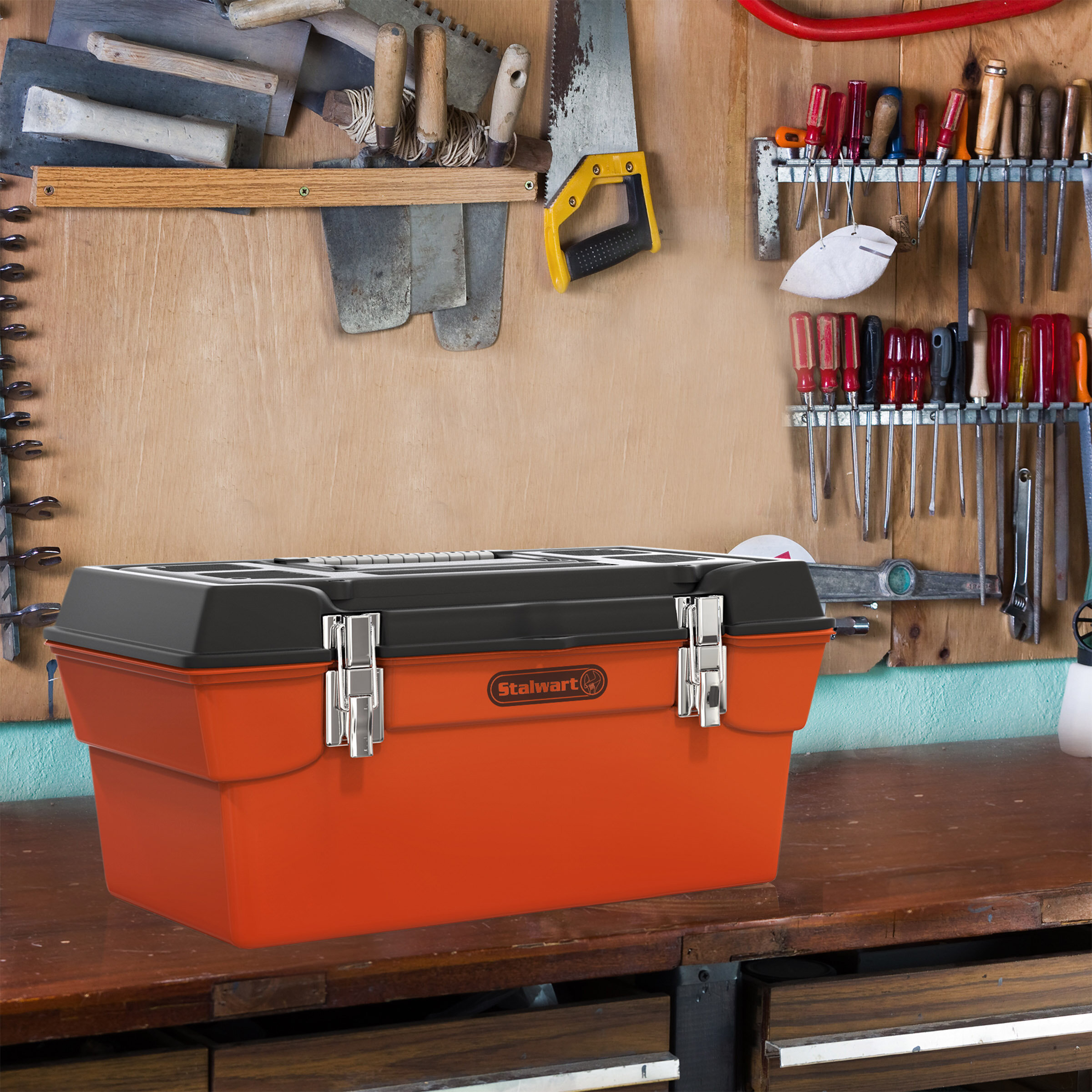 Achillea 10.5 Wooden Craft Tool Box Caddy WFX Utility