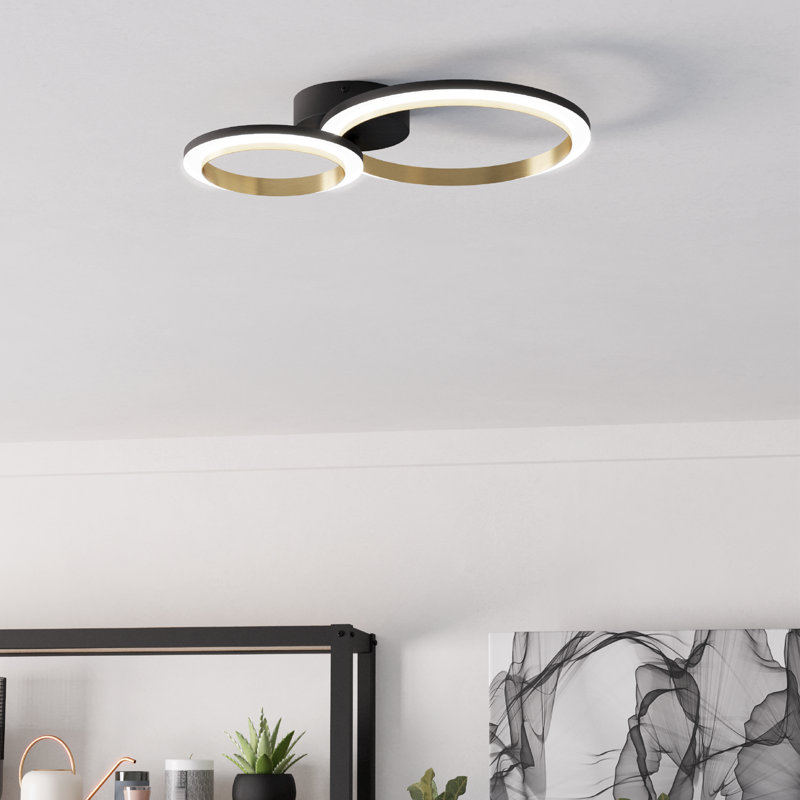 Tullos Plastic LED Semi Flush Mount