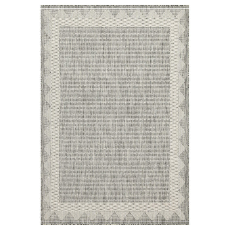 Silver Indoor/Outdoor Area Rug, Rectangle 5'3" x 7'3"