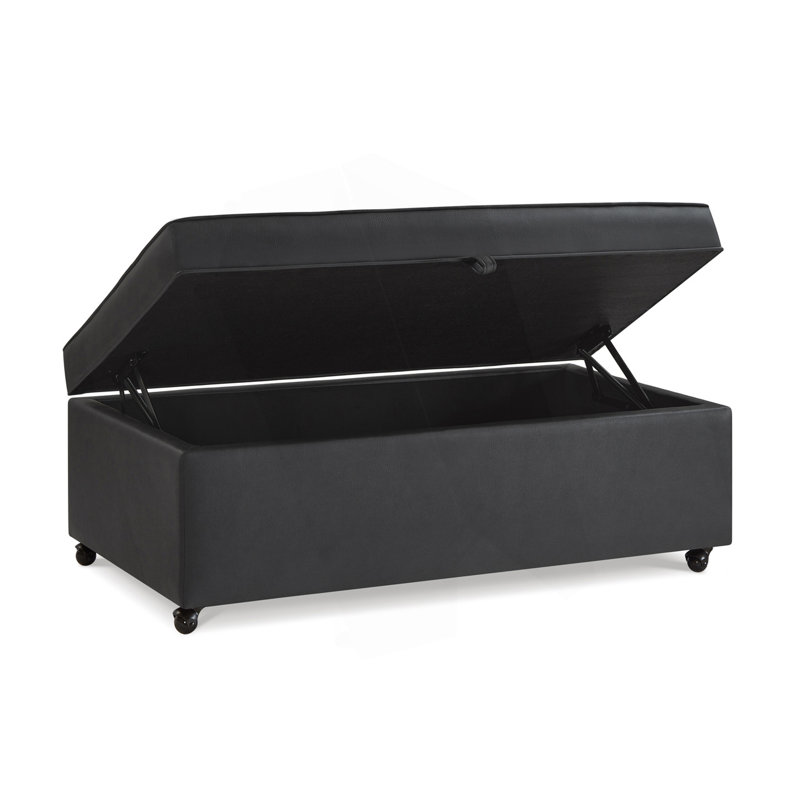 Modern Large Comfort Bench With Storage, Modular Sectional Storage Ottoman With Wheels, Bench For Bedroom