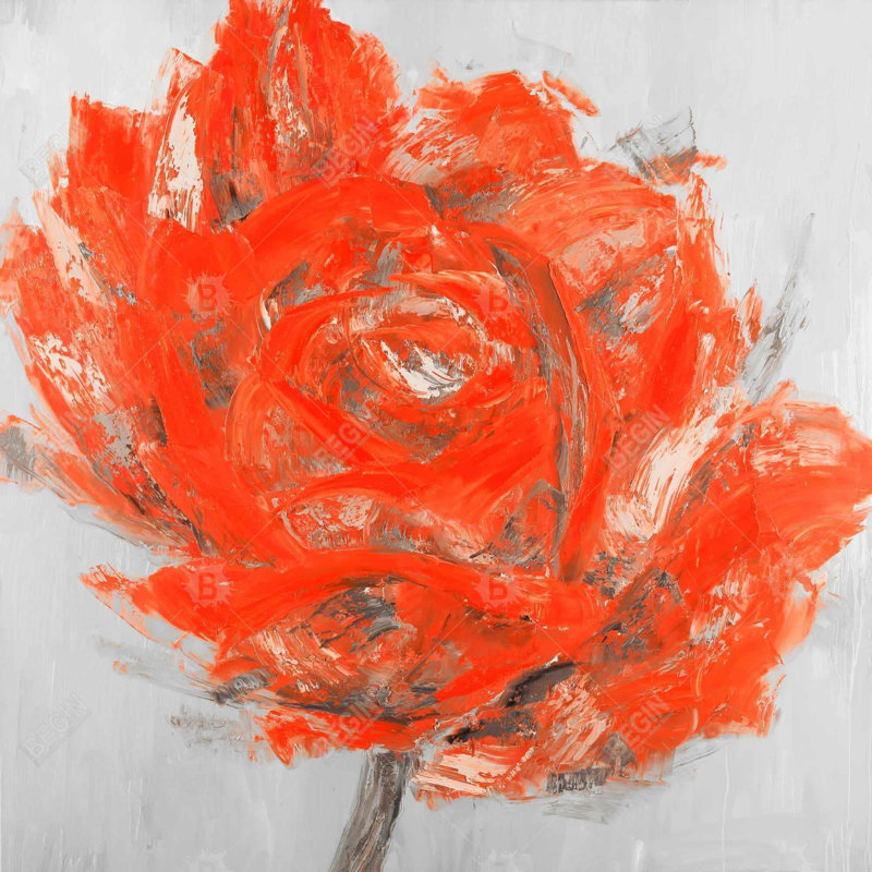 " Abstract Red Flower "