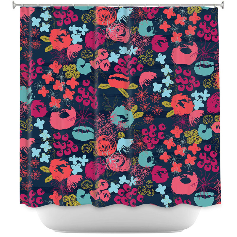 Rideau de douche simple island floral