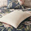 Édredon bleu marine 8 pièces - Coussins décoratifs brodés en tissu de coton 2 taies décoratives européennes, taies décoratives et jupe de lit à motif floral-119105120