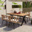 Ensemble contemporain d'extérieur avec chaises en rotin PE et table en bois plastique