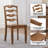 36" High Classic Ladder Back Design Solid Wood Traditional Country Farmhouse Side Chair-1158465049-1158465051