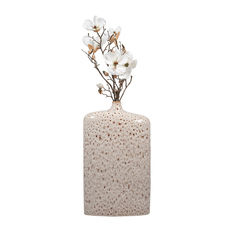Elegant Truman Small Stoneware Ceramic Vase, Timeless Stoneware Color, Ideal for Modern Décor., 22" H x 13" W x 4" D