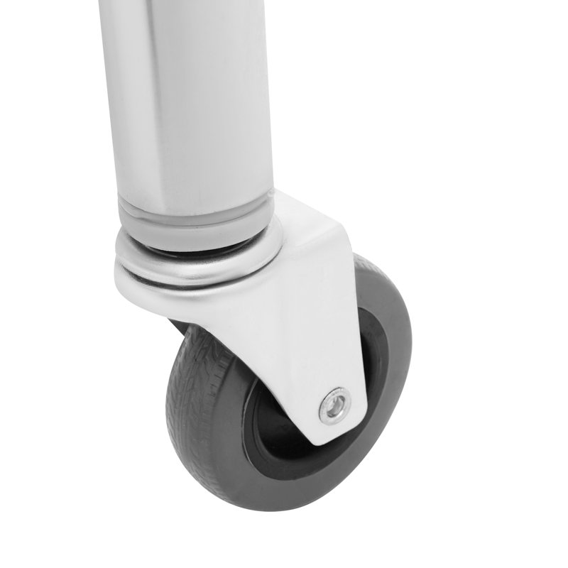 Établi robuste en acier inoxydable avec roulettes, table de préparation à 3 niveaux réglable pour une utilisation commerciale et domestique