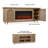 Dahlia 76" Landscape Electric Fireplace Tv Stand In White Oak-122265997