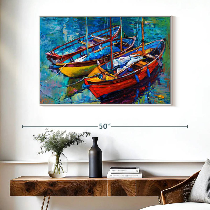 Bateaux vifs, Cadre flottant blanc, 40 po x 27 po