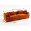 Aucun assemblage requis: canapé modulaire, canapé à assise profonde avec accoudoirs épais et rembourré doux pour le salon, orange rouille: 33015-OR-125543546
