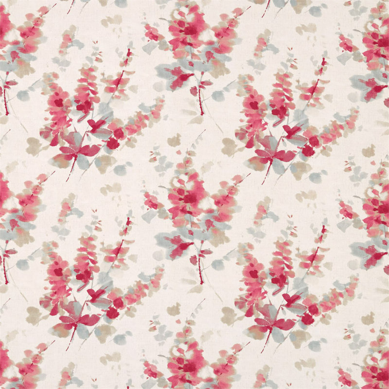Delphiniums Fabric, Coral