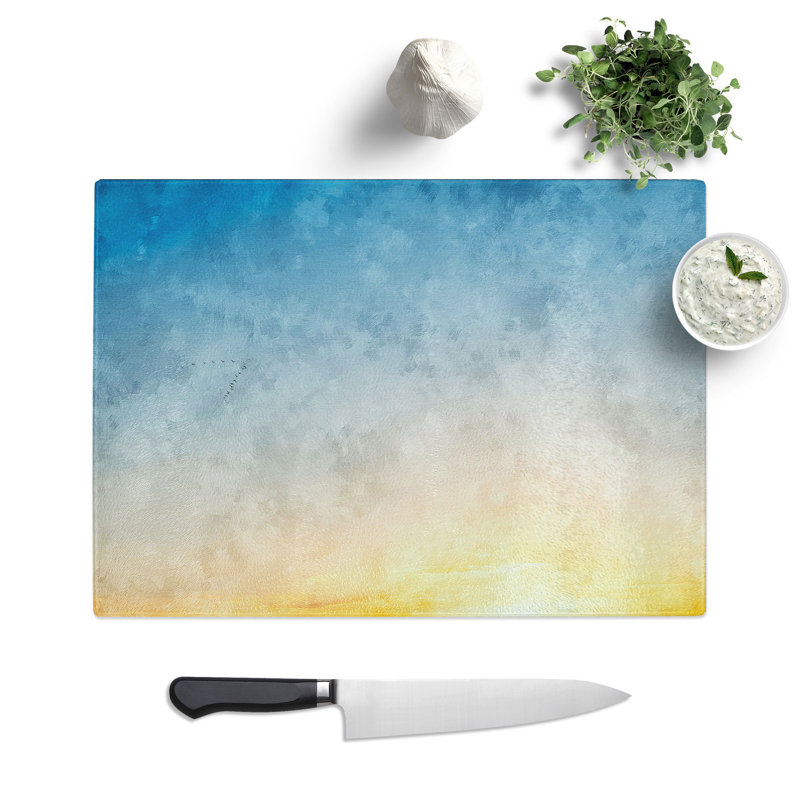 Tempered Glass Flock of Birds Chopping Board, 28.5 cm x 39 cm
