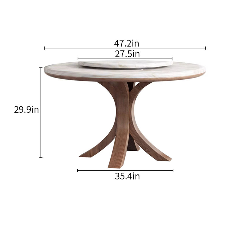 Tables de salle à manger Thick, 29.9"H x 47.2"L x 47.2"W