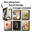 Art mural doré avec rangement secret - 17 po x 21 po - Cadre doré
