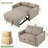 Ross 48.7"W Square Arm Linen Back Convertible Sleeper Sofa with Cushions, Adjustable Backrest for Small Spaces, Living Room,-2042901736