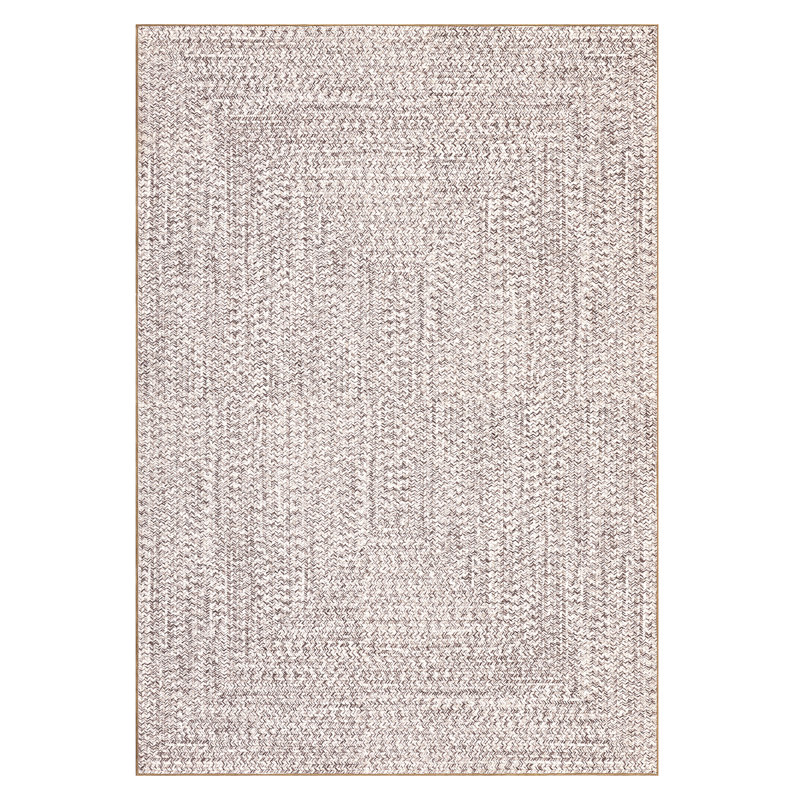 Braided Printed Texture Machine Washable Rug with Rubber Backing for Living Room Non-Slip Dining Room Rug Easy-Cleaning Floor Carpet for Bedroom