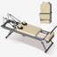 Machine de Pilates Reformer pour l'entraînement à domicile, équipement de Pilates pliable avec ressorts en alliage de haute résistance pour débutants, jusqu'à 330 lb, beige