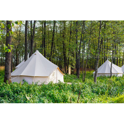 Glamping Bell Tents by Bigandt - Wrapped Canvas Print