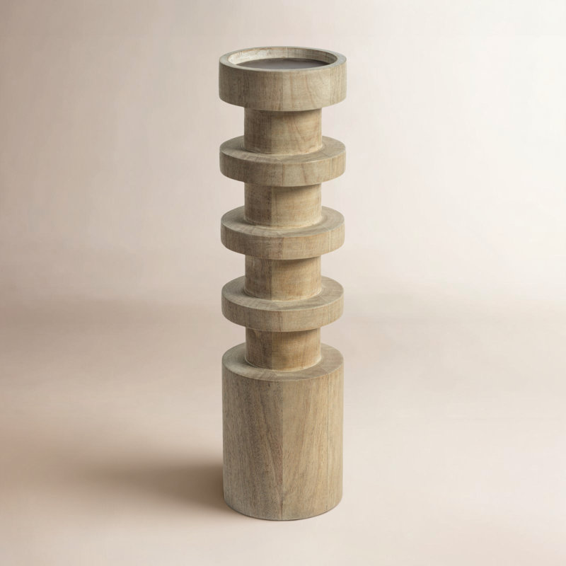 Pilier de table en bois de manguier, H 15 po x l 4,5 po x P 4,5 po